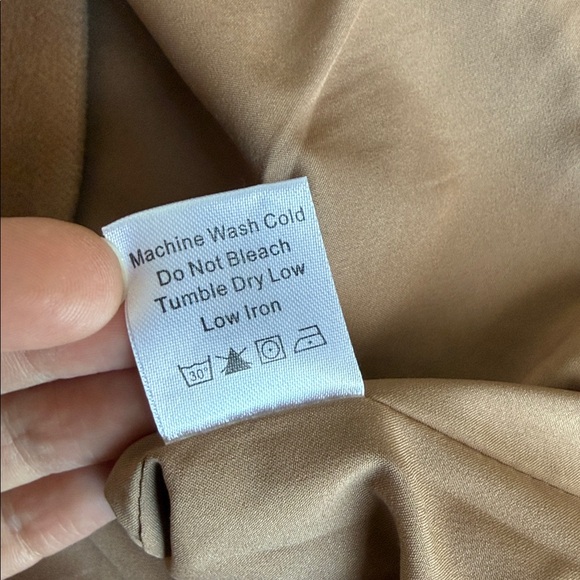 TUCKERNUCK Emerson Equestrian Elbow Patch Camel Coat Dress Size Small - Picture 8 of 9